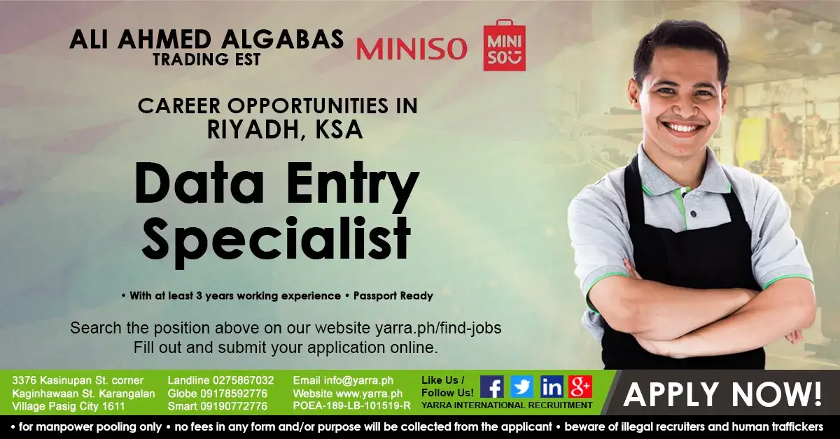 Yarra Data Entry Specialist